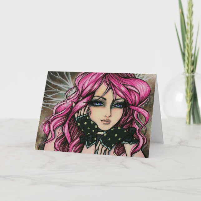 "Genevieve" Steampunk-älv-kort Kort (Framsida)