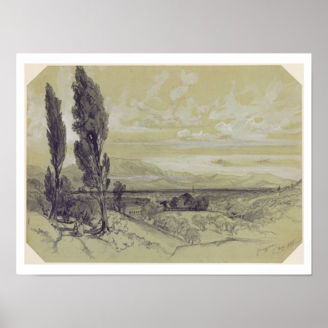 Genezzano, 17 maj 1838 (grafit on papper) poster (Framsidan)
