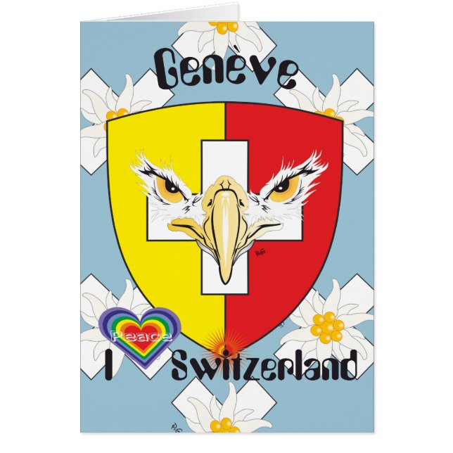 Genf/Genève Schweiz Suisse Svizzera Grusskarte Hälsningskort (Framsidan)