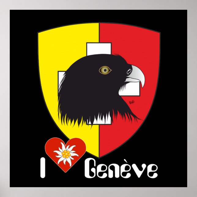 Genf/Genève Schweiz Suisse Svizzera Poster (Framsidan)