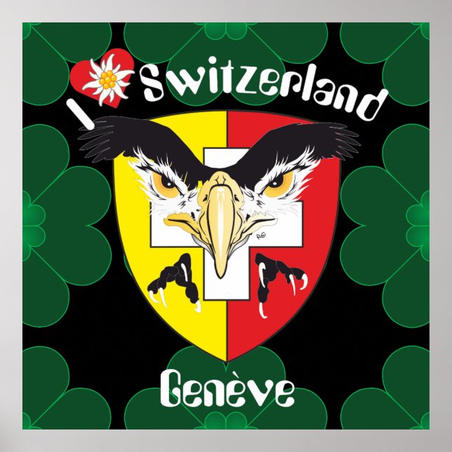 Genf/Genève Schweiz Suisse Svizzera Poster (Framsidan)
