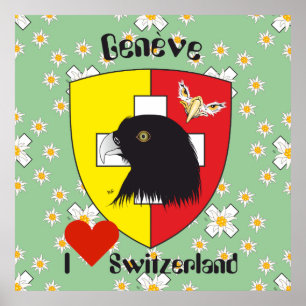 Genf/Genève Schweiz Suisse Svizzera Poster