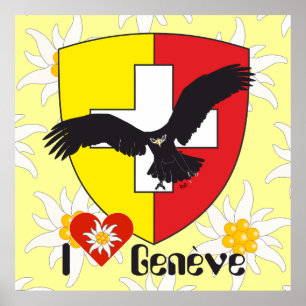 Genf/Genève Schweiz Suisse Svizzera Poster