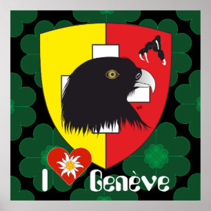 Genf/Genève Schweiz Suisse Svizzera Poster