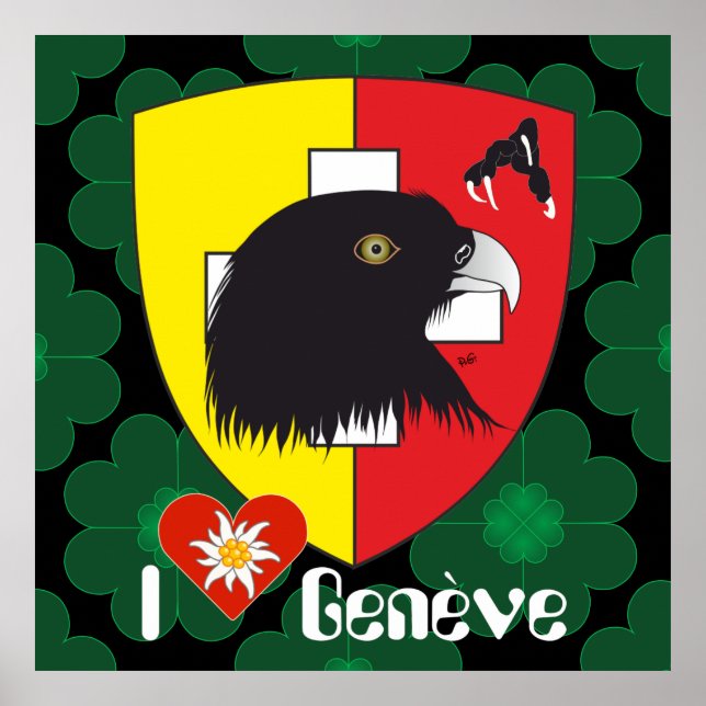 Genf/Genève Schweiz Suisse Svizzera Poster (Framsidan)