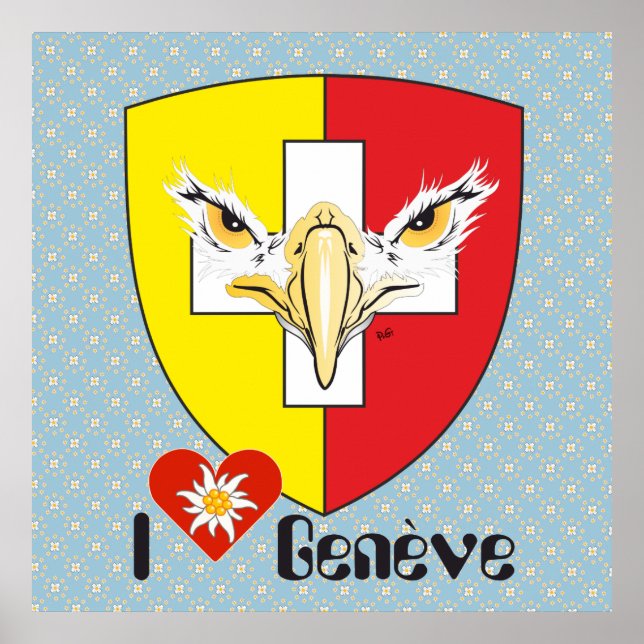 Genf / Genève Schweiz Suisse Svizzera Poster (Framsidan)