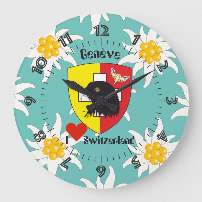 Genf/Genève Schweiz Suisse Svizzera Uhr Stor Klocka (Framsida)