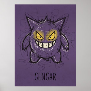 Gengar Kaotisk Klotterkonst - Grov Ghostskugga Poster