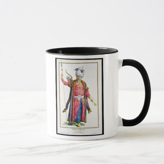 Genghis Khan (c.1162-1227) från 'Receuil des Estam Mugg (Höger)
