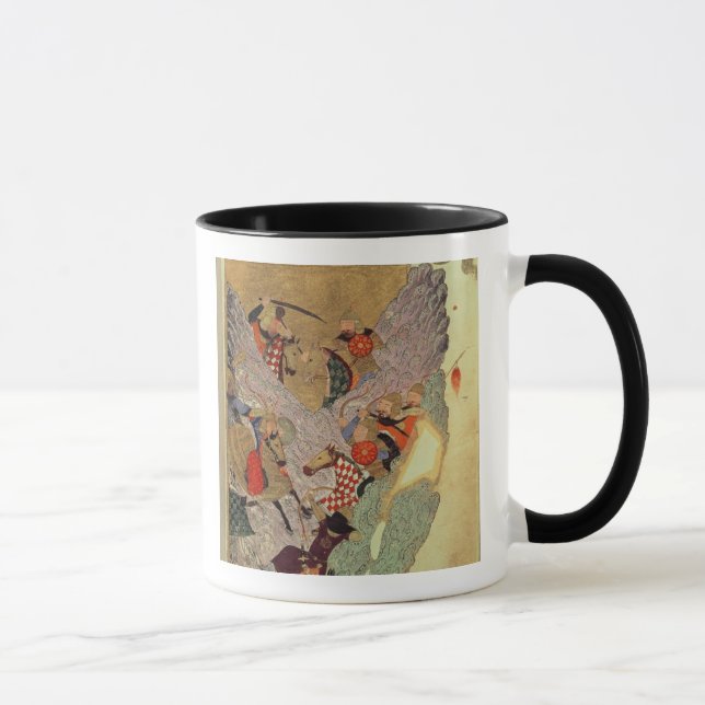 Genghis Khan (c.1162-1227) som in slåss kinesen Mugg (Höger)