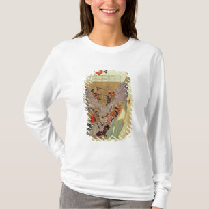 Genghis Khan (c.1162-1227) som in slåss kinesen T-shirt