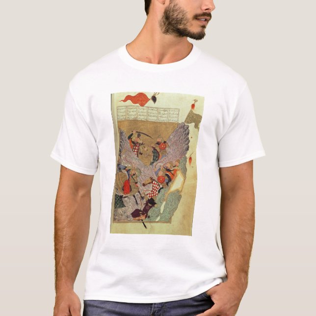 Genghis Khan (c.1162-1227) som in slåss kinesen T-shirt (Framsida)