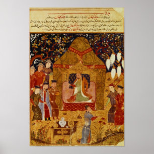 Genghis Khan i hans tält vid Rashid al-Buller Poster