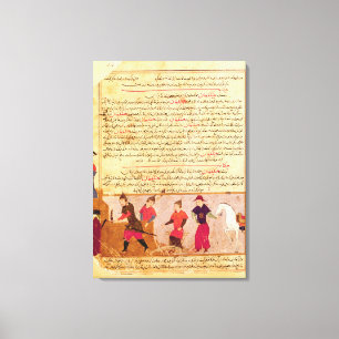 Genghis Khan och hans söner av Rashid al-Din Canvastryck