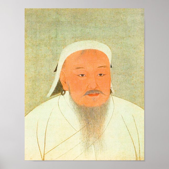 Genghis Khan Porträtt Poster (Framsidan)