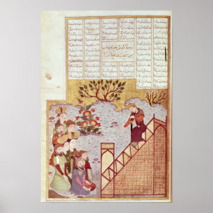 Genghis Khan som tilltalar en congregation Poster