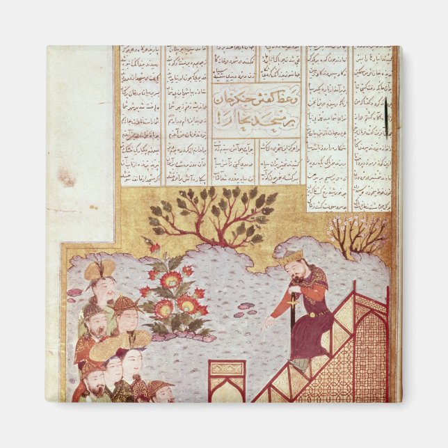 Genghis Khan talade inför en församling Magnet (Framsidan)