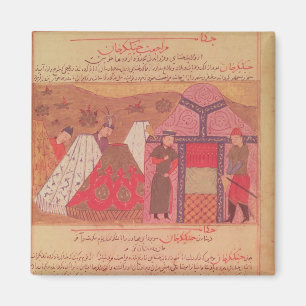 Genghis Khan utanför hans tält Magnet