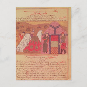 Genghis Khan utanför hans tält Vykort