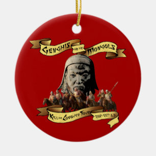 Genghis och mongolsna: Döda eller erövra turnera Julgransprydnad Keramik