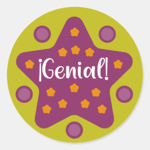 Genial Spain Teacher Reward Student Runt Klistermärke