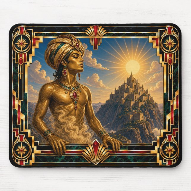 Genie, Art Deco Myttisk Musmatta (Framsidan)