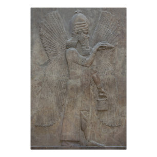 Genie Benisseur av Assyrien en mesopotamisk gud Fototryck