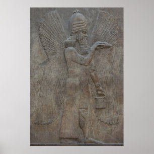 Genie Benisseur av Assyrien en mesopotamisk gud Poster
