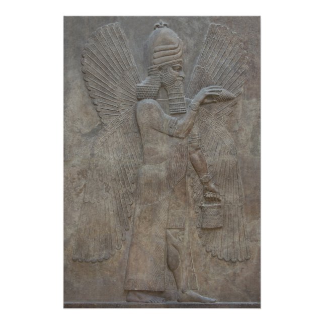 Genie Benisseur of Assyria an Mesopotamian gud Fototryck (Framsidan)
