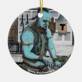 Genie Chef Cooking Dinner Fantasy Art Ornament