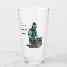 Genie Chef Cooking Dinner Fantasy Drinking Glass Glaskopp