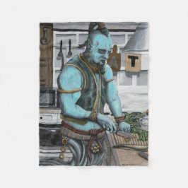 Genie Cooking Kitchen Magic Fantasy Art Blanket Fleecefilt