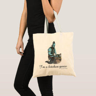 Genie Cooking Kitchen Magic Fantasy Budget Tote Tygkasse