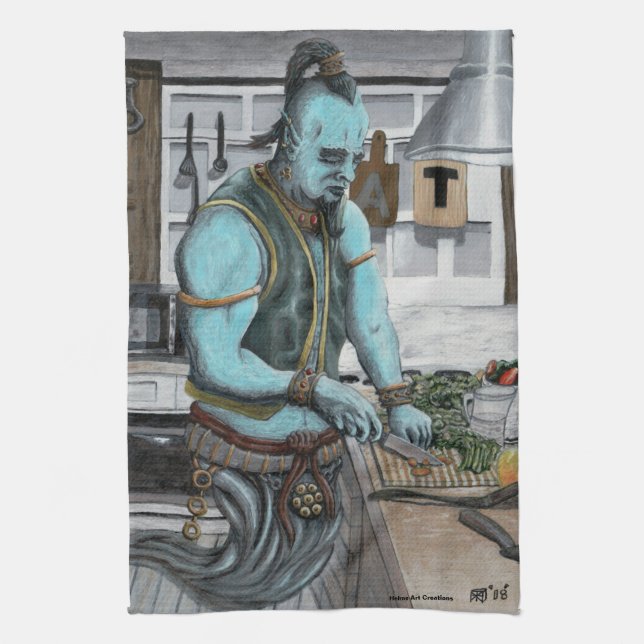Genie Cooking Kitchen Magic Fantasy Kitchen Towel Kökshandduk (Vertikal)