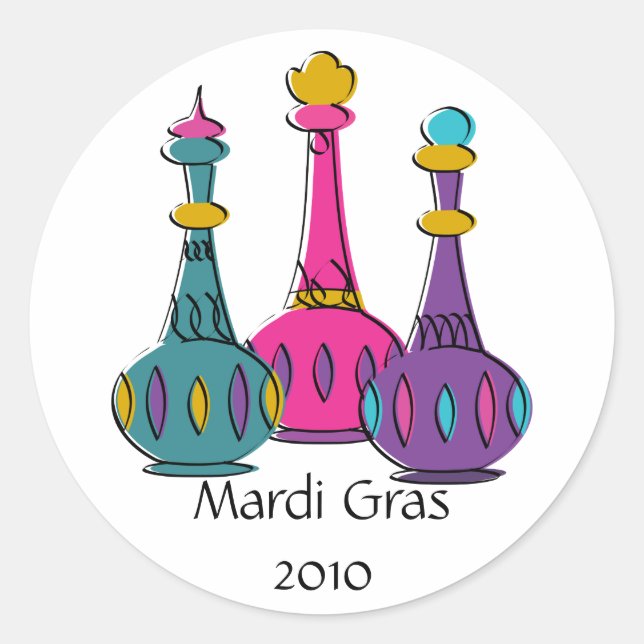 Genie Flaskor 2010 Runt Klistermärke (Framsida)