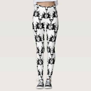 Genie Ghost kommer ut ur lampan Seamless Mönster Leggings