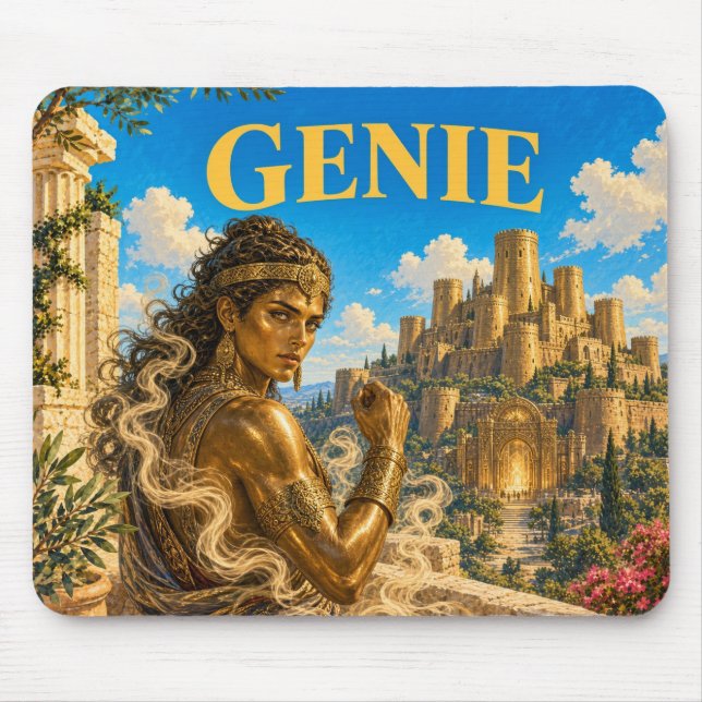 Genie, gotisk fantasimonster musmatta (Framsidan)