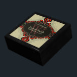 Genie Magic Bröllop-årsdag, Gift-box Smyckeskrin<br><div class="desc">Unik och Snyggt keepy, presentlåda med bohemisk inspirerad design i daglig, orange och mörk brun - Exquisite and elegant anpassningsbar Anibröllopsdag, Bröllop eller förlovning närvarande. Anpassa med namn, årsdag och monogram eller siffror - som är gjorda i en underbar presentlåda av trä till behållans trinketer, smyckeskrin för dina speciella nyckelköer....</div>