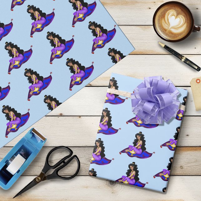 Genie Magic Carpet Lamp Blue Sky Presentpapper (Skapare uppladdad)