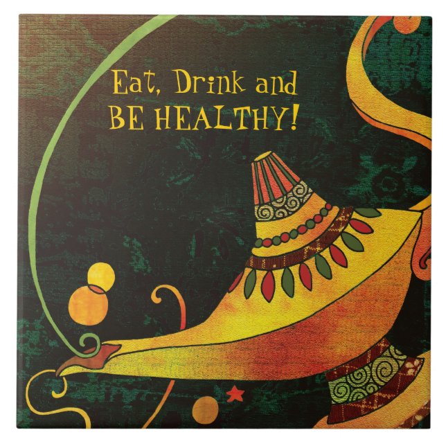 Genies för magisk inhemsk gudinna Trivet Kakelplatta (Framsidan)