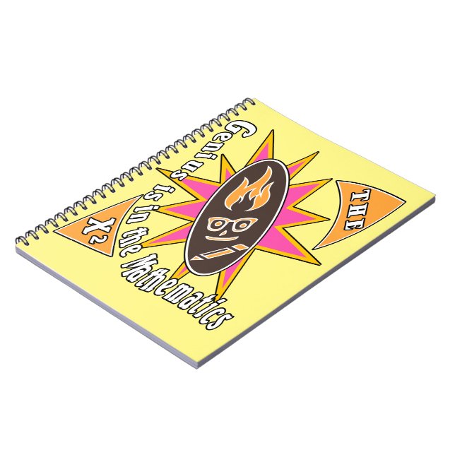 Geniet ligger i matematiken anteckningsbok (Vänstra Sidan)