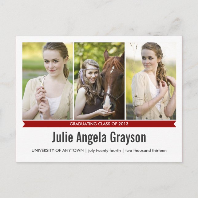 Genius 4 Photo Studenten vycard Inbjudan Vykort (Framsida)