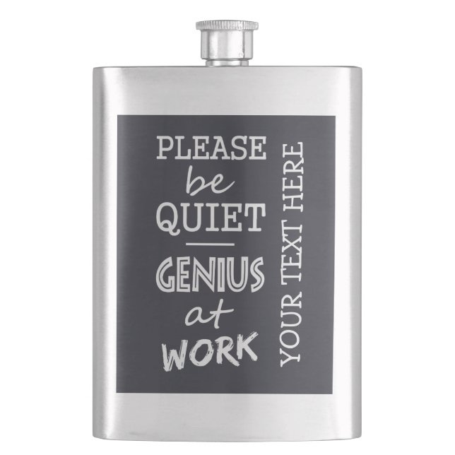 Genius at Work anpassningsbar monogram kolv Fickplunta (Framsidan)