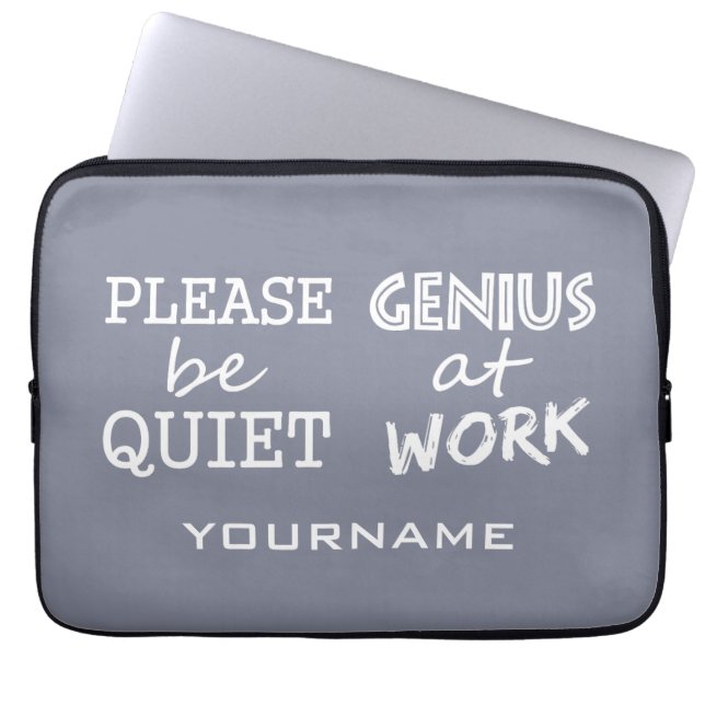Genius at Work anpassningsbar monogram laptop slee Sleeve (Framsidan)