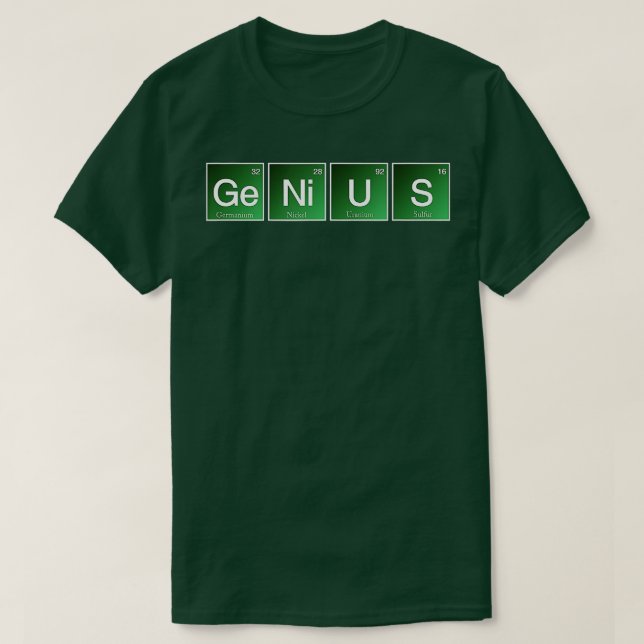 Genius Breaking Chemistry Bad Science Periodic Sy T Shirt (Design framsida)