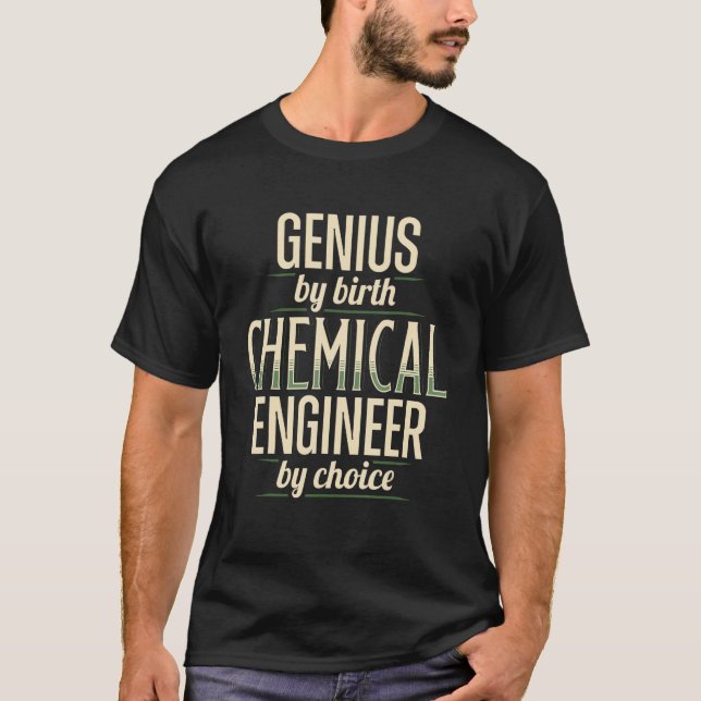 Genius Chemical Ingenjör Engineering Apparel T Shirt (Framsida)