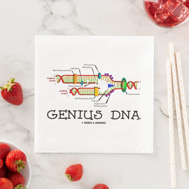 Genius DNA Molecular Biology Humor Pappersservett (Insitu)