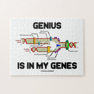Genius finns i mina genes-DNA-replikering Humor Pussel