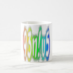 Genius Funny Rainbow Färg Typografi Kaffemugg