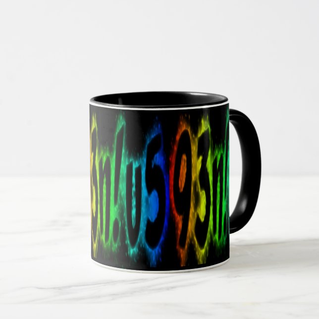 Genius Funny Rainbow Färg Typografi Mugg (Framsida höger)